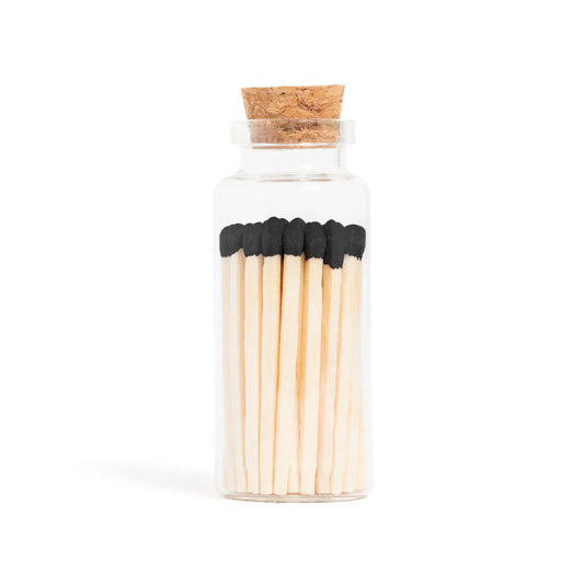 Matches | Medium Corked Vial | Black Tip - PuffoShop
