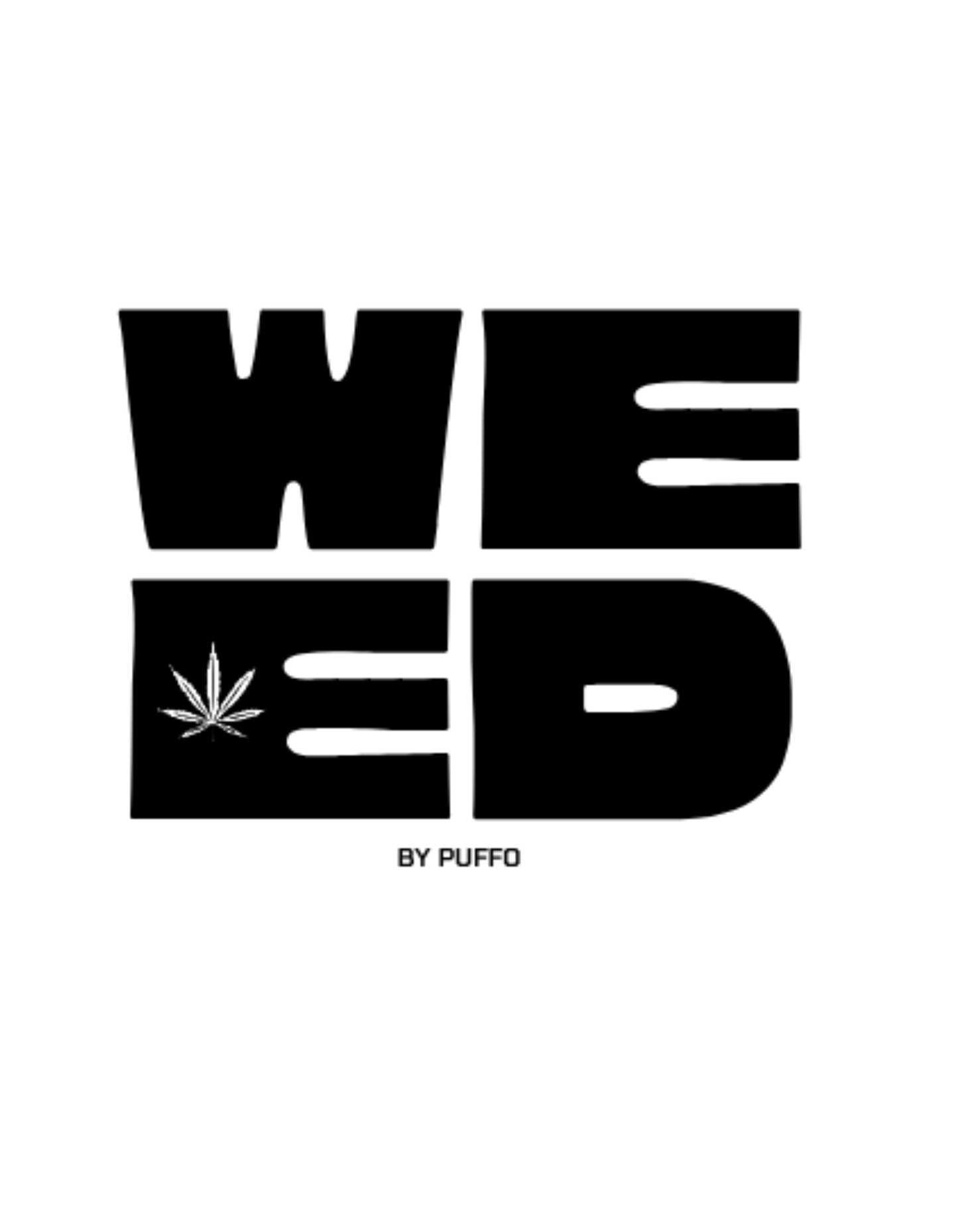 Koszulka Streetwear WEED by Puffo | Nadruk Przód + Tył | Unisex