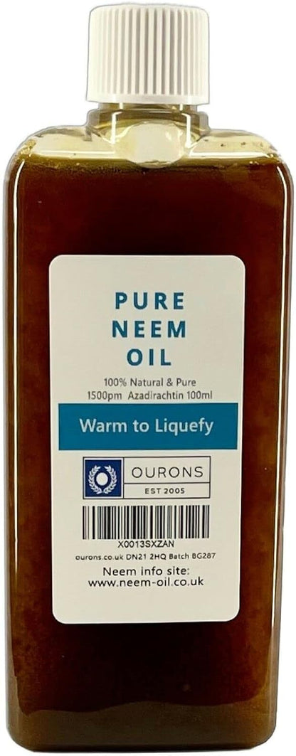 100ml Neem Oil - Premium 100% Czysty olej wielofunkcyjny do ogrodu - rośliny - Dom i więcej - PuffoShop