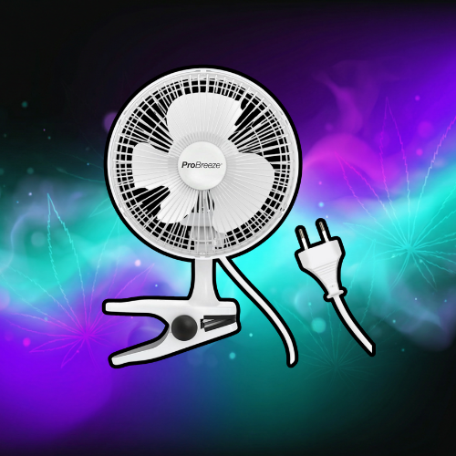 Pro Breeze Mały Wiatrak Wiatraczek z Klamrą, Biurowy Wentylator z Klipsem, Chłodzący Cichy Mocny, Średnica 15 cm, 2 Poziomy Prędkości, Chłodzący na Biurko do Sypialni Biura Gabinetu, 15 Watt, Czarny