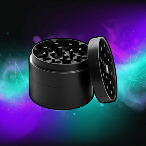 Młynki do ziół, PPpanda, młynek do ziół na sucho, metalowy przenośny młynek ze stopu cynku, czarny, 5 x 4 cm