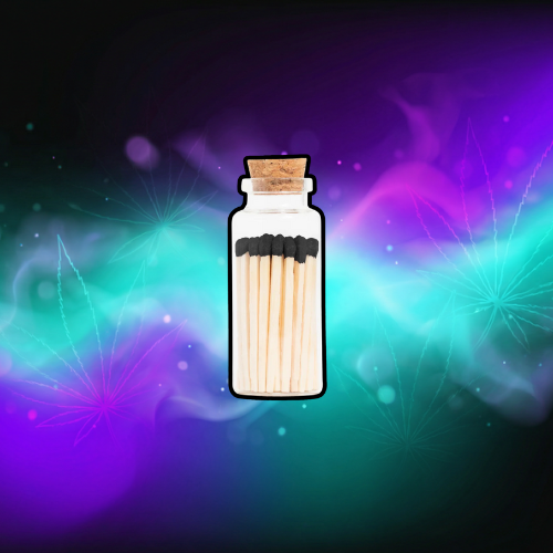 Matches | Medium Corked Vial | Black Tip