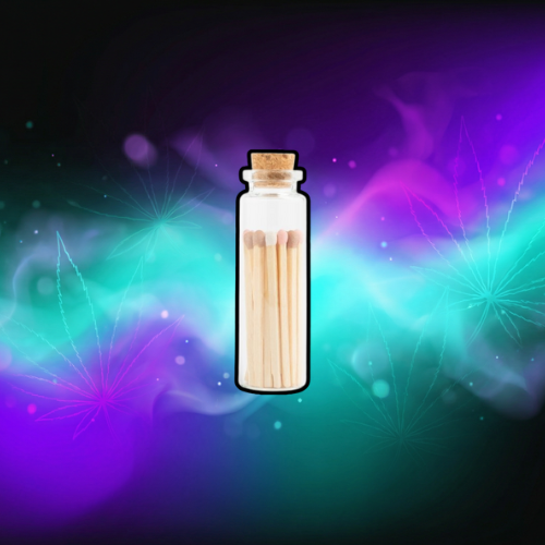 Matches | Small Corked Vial | Neapolitan Color Tip