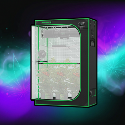 VIVOSUN P426 Tente de Culture Pro 122 x 61 x 183 cm, z potełami grubymi 2,5 cm, tkaninem Oxford Mylar wysokiej odległości odbicia, dodatkowymi sznurkami zawiasowymi i wysokim zestawem CFM