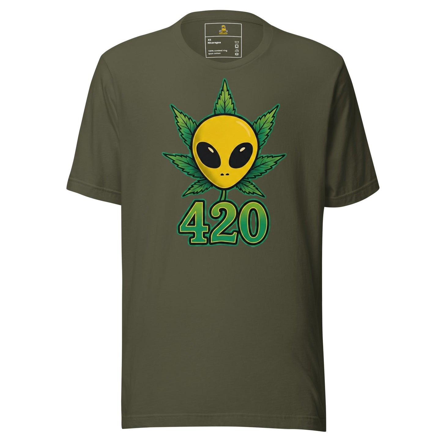 👽🌿 Alien Puffo 420 – Koszulka Premium Unisex - PuffoShop