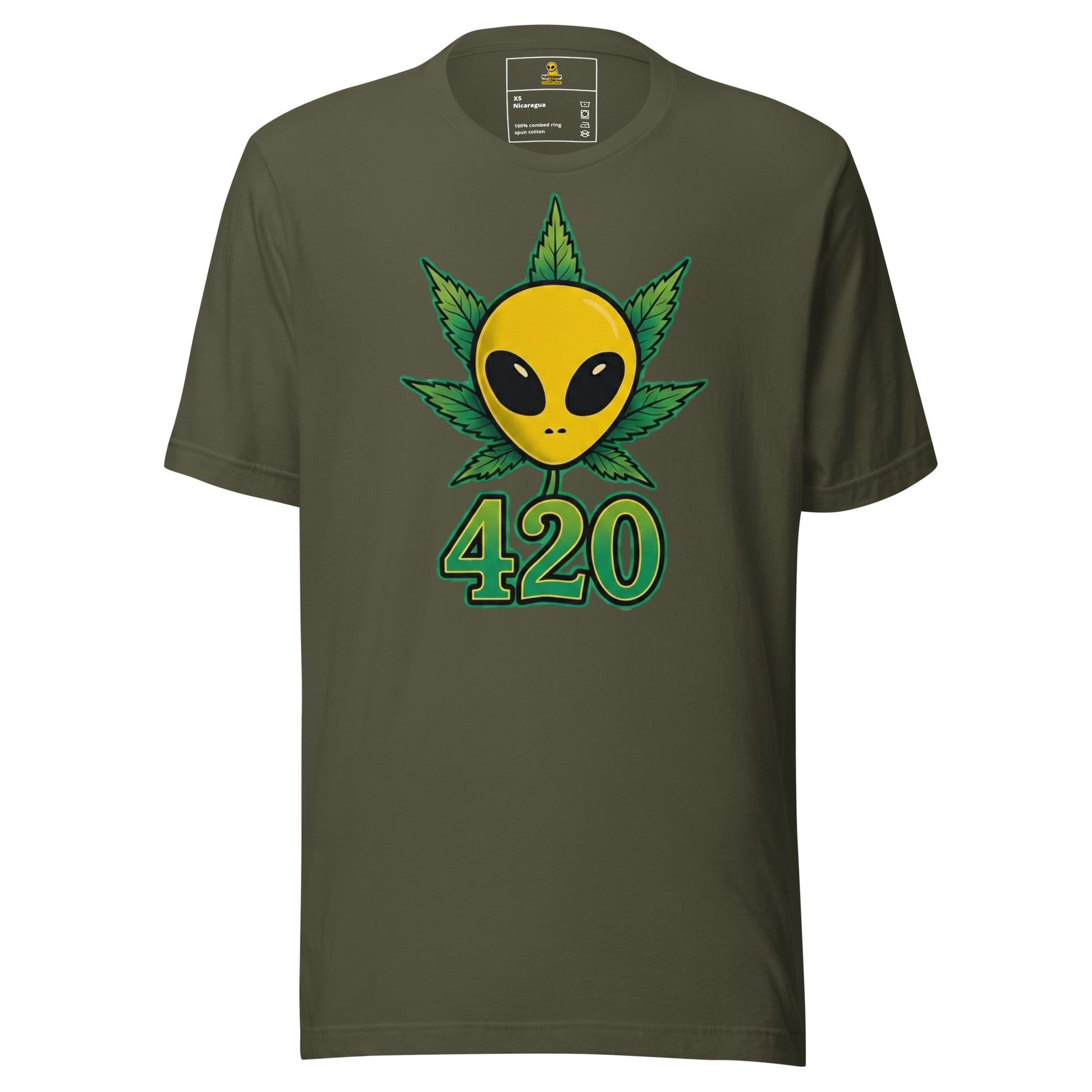 👽🌿 Alien Puffo 420 – Koszulka Premium Unisex - PuffoShop