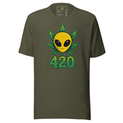 👽🌿 Alien Puffo 420 – Koszulka Premium Unisex - PuffoShop