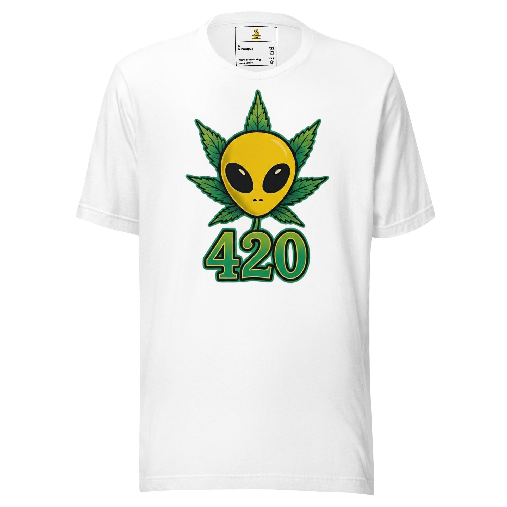 👽🌿 Alien Puffo 420 – Koszulka Premium Unisex - PuffoShop