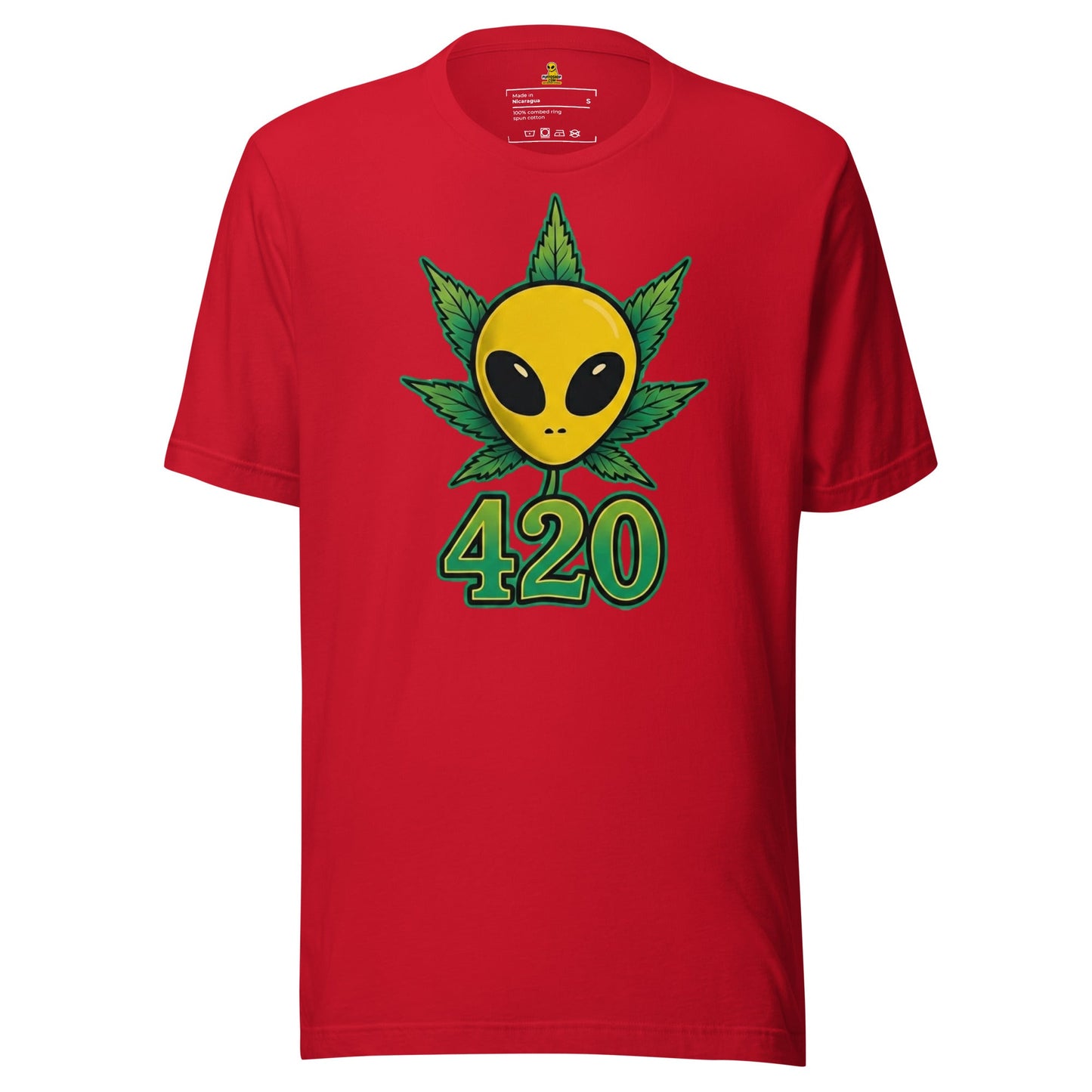 👽🌿 Alien Puffo 420 – Koszulka Premium Unisex - PuffoShop