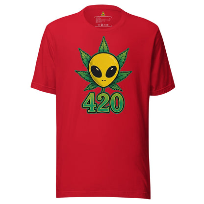 👽🌿 Alien Puffo 420 – Koszulka Premium Unisex - PuffoShop