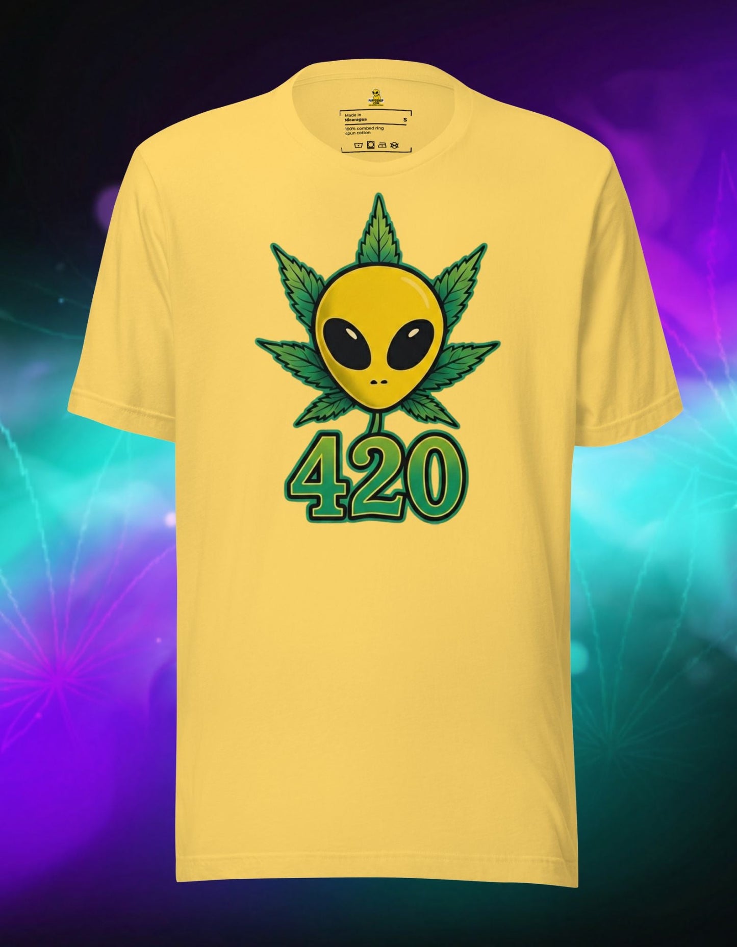 👽🌿 Alien Puffo 420 – Koszulka Premium Unisex - PuffoShop