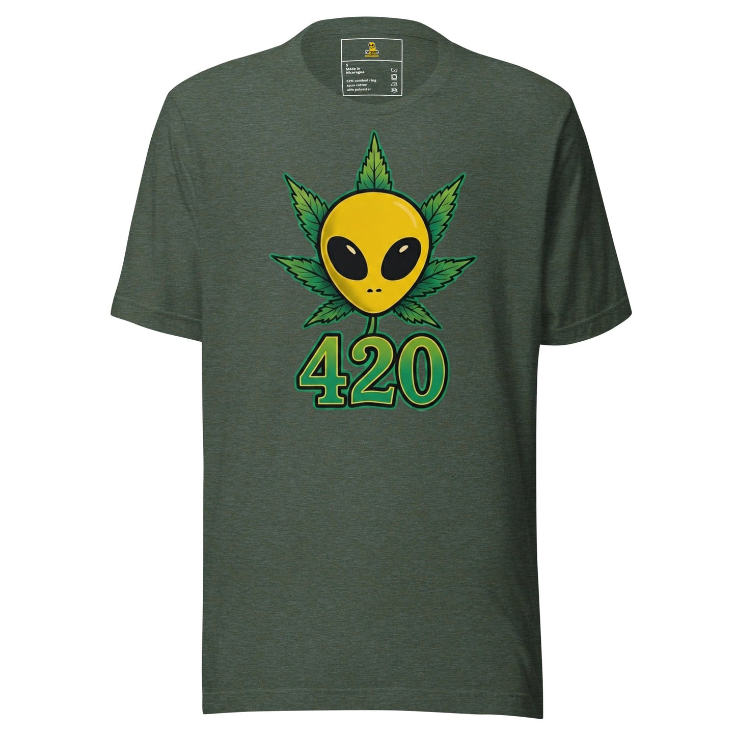 👽🌿 Alien Puffo 420 – Koszulka Premium Unisex - PuffoShop