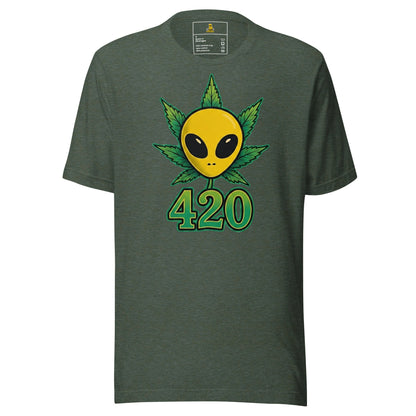 👽🌿 Alien Puffo 420 – Koszulka Premium Unisex - PuffoShop