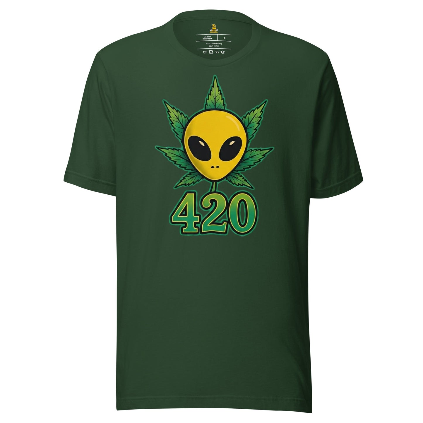 👽🌿 Alien Puffo 420 – Koszulka Premium Unisex - PuffoShop