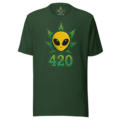 👽🌿 Alien Puffo 420 – Koszulka Premium Unisex - PuffoShop