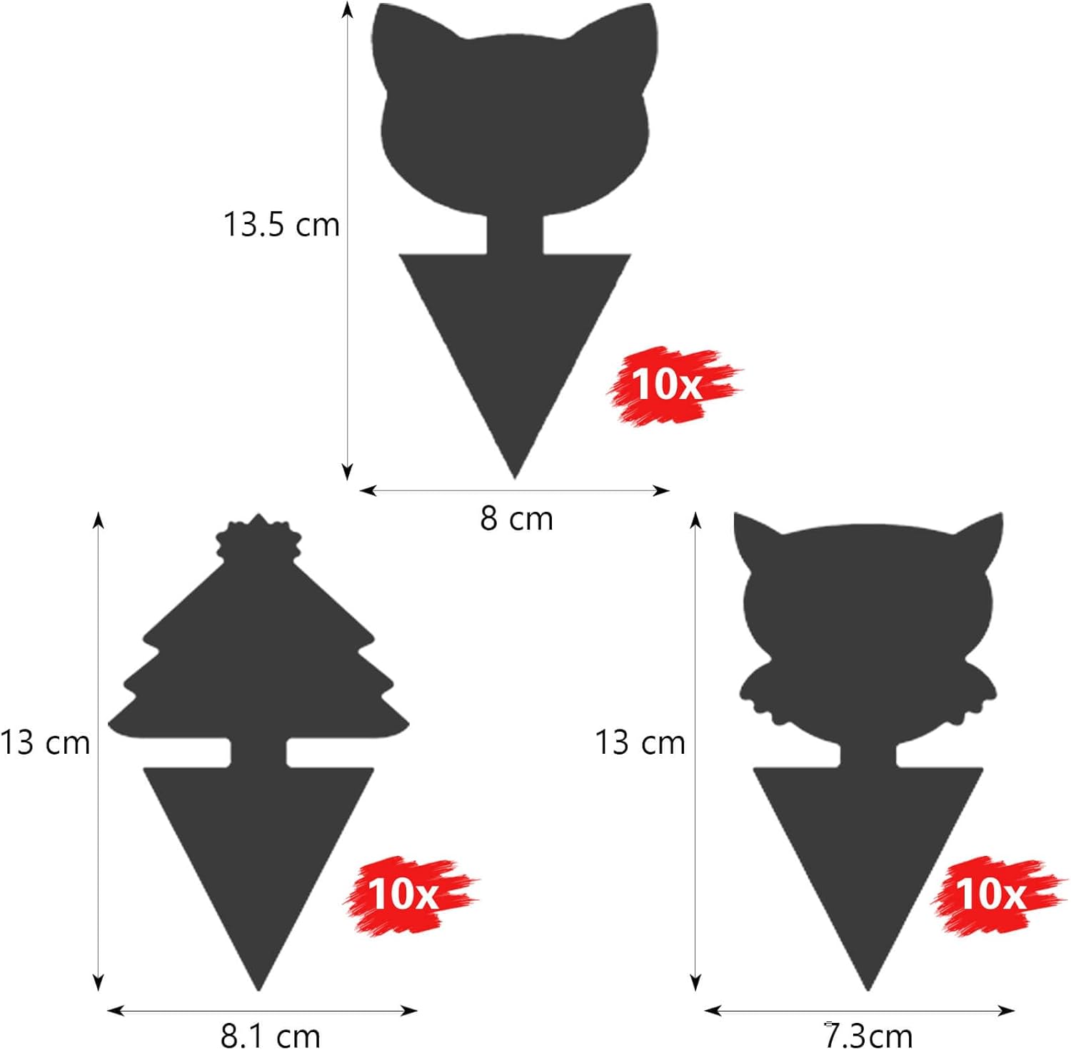 Blooven 30 szt. pułapek na owady, przeciw muszkom wewnętrznym, pułapki samozaciskowe, wodoodporne, ochrona roślin kwiatowych (Czarny 30 sztuk) - PuffoShop