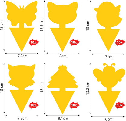Blooven 30 szt. pułapek na owady, przeciw muszkom wewnętrznym, pułapki samozaciskowe, wodoodporne, ochrona roślin kwiatowych (Czarny 30 sztuk) - PuffoShop