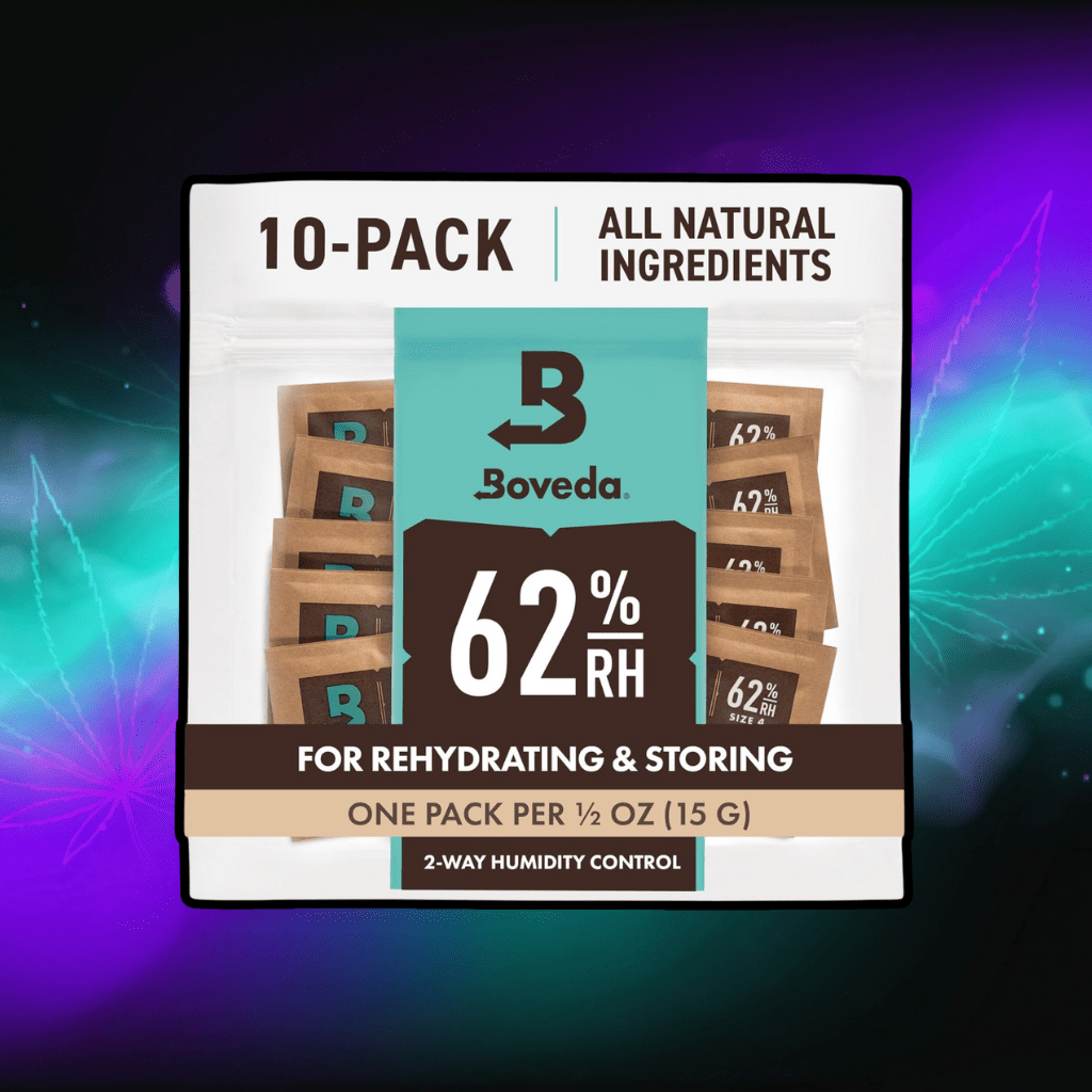 Boveda do Przechowywania Ziół | 2 - Kierunkowa Regulacja Wilgotności 62% RH | Rozmiar 4 Chroni do 15g Kwiatów | Zapobiega Utracie Terpenów | 10 Sztuk - PuffoShop