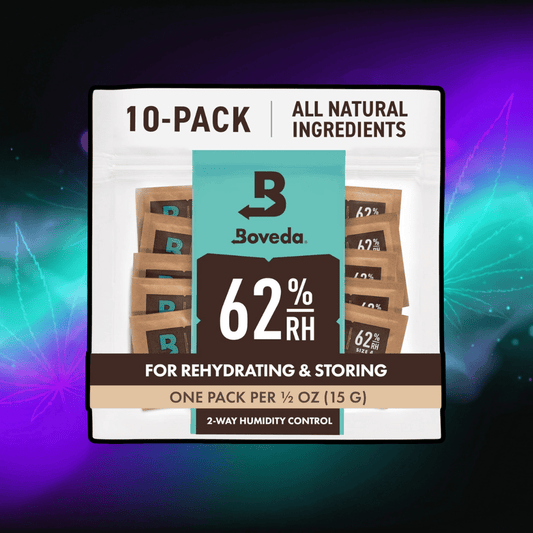 Boveda do Przechowywania Ziół | 2 - Kierunkowa Regulacja Wilgotności 62% RH | Rozmiar 4 Chroni do 15g Kwiatów | Zapobiega Utracie Terpenów | 10 Sztuk - PuffoShop