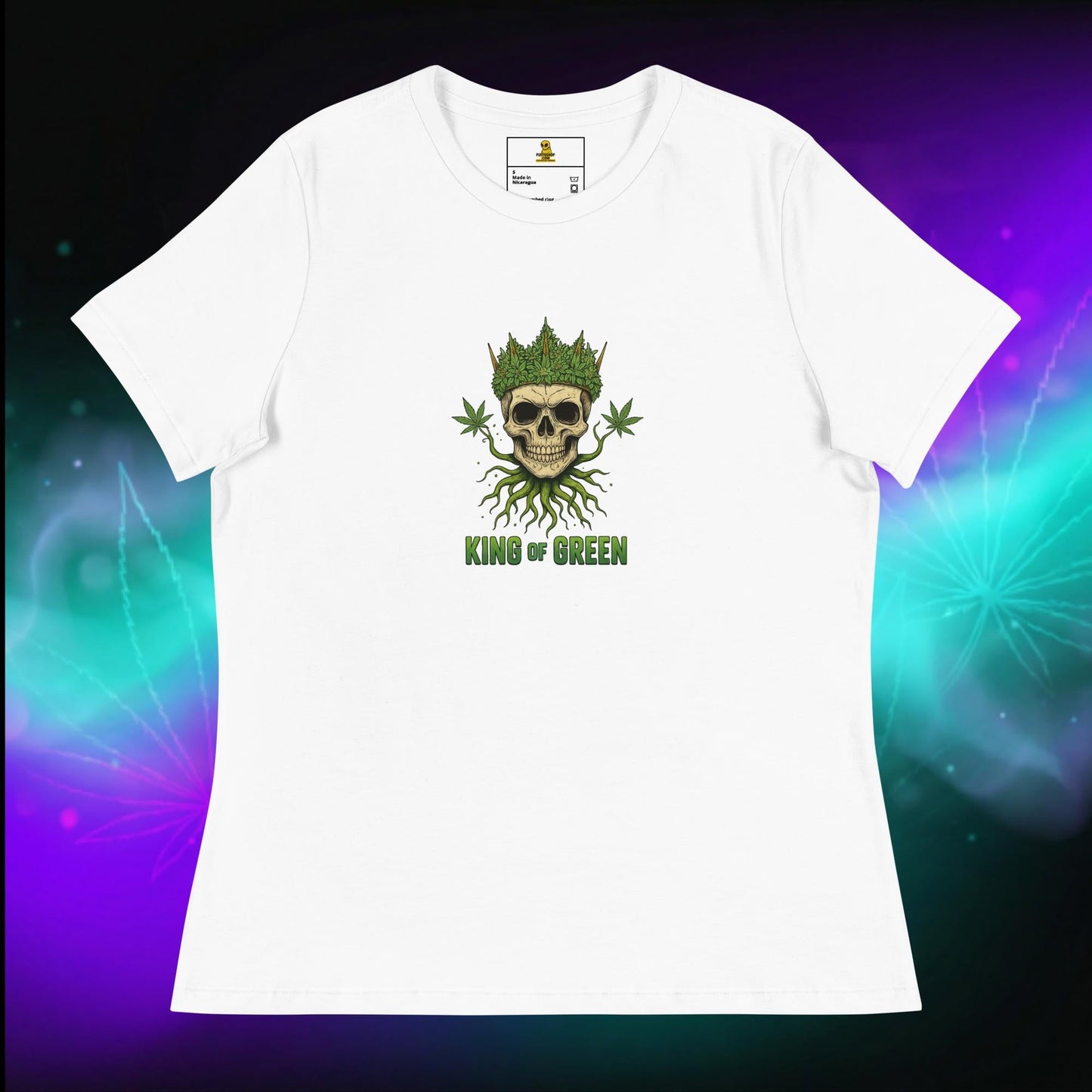 Damski T-Shirt Relaxed Fit - KING OF GREEN - PuffoShop