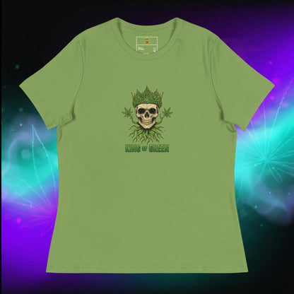 Damski T-Shirt Relaxed Fit - KING OF GREEN - PuffoShop
