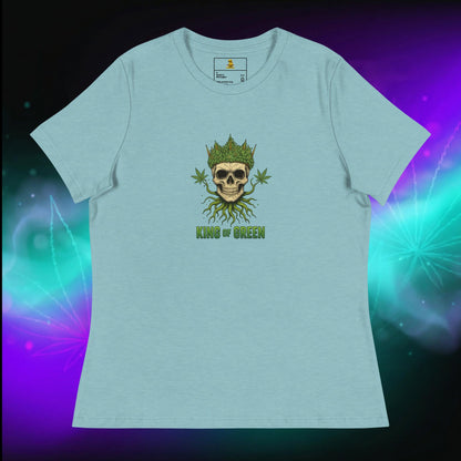 Damski T-Shirt Relaxed Fit - KING OF GREEN - PuffoShop