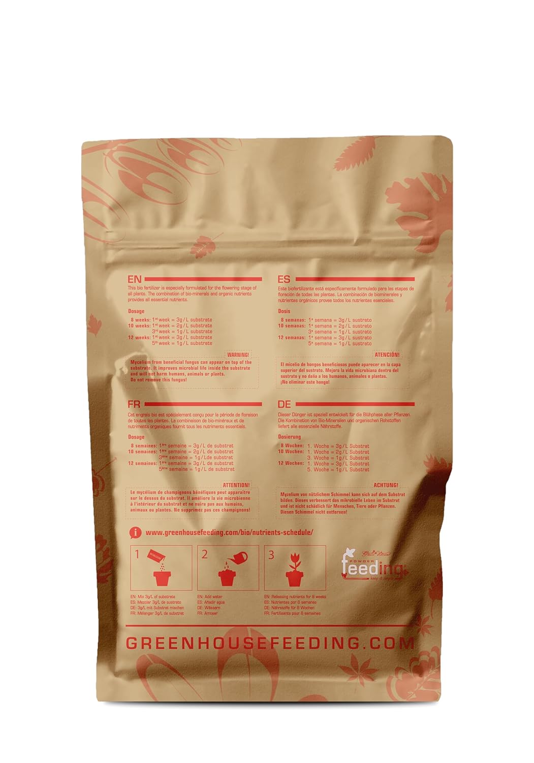 Dodatek mineralny w proszku Green House Powder Feeding BioBloom (50 g) - PuffoShop