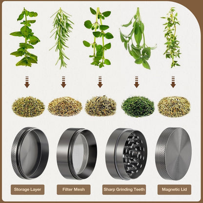 Duży zestaw bambusowych pudełek do przechowywania z zamkiem szyfrowym, dekoracyjne drewniane pudełko do przechowywania ze zdejmowaną tacą na kółkach, młynek, 2 szklane słoiczki, szczotka, 2 - PuffoShop