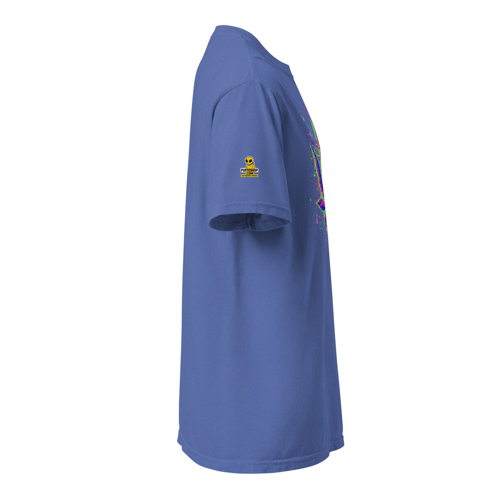 🌿 Koszulka Glitch Leaf – Cyfrowa Sztuka Konopi | Unisex Premium - PuffoShop