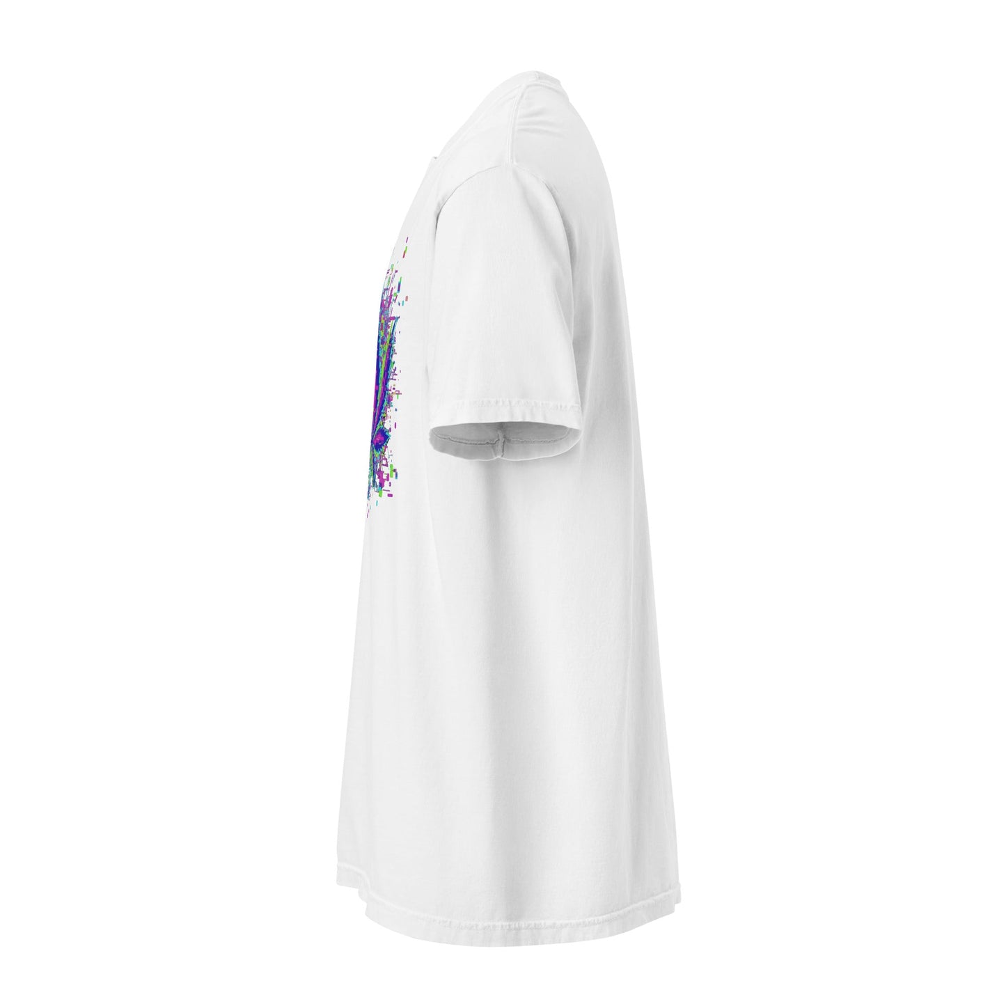 🌿 Koszulka Glitch Leaf – Cyfrowa Sztuka Konopi | Unisex Premium - PuffoShop