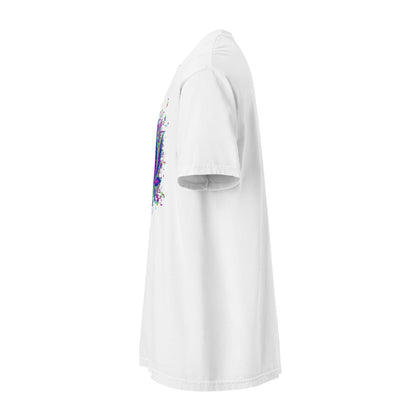 🌿 Koszulka Glitch Leaf – Cyfrowa Sztuka Konopi | Unisex Premium - PuffoShop