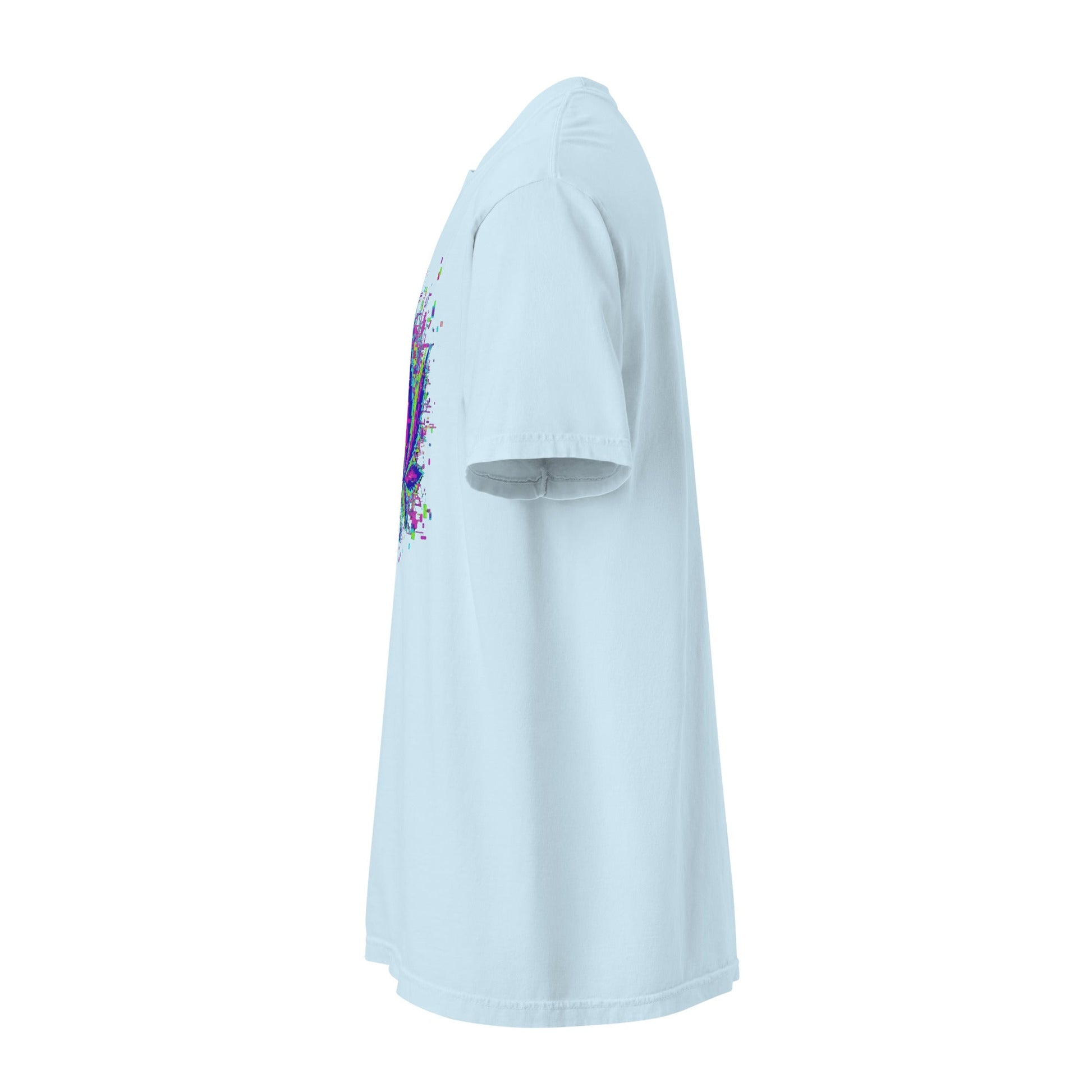 🌿 Koszulka Glitch Leaf – Cyfrowa Sztuka Konopi | Unisex Premium - PuffoShop