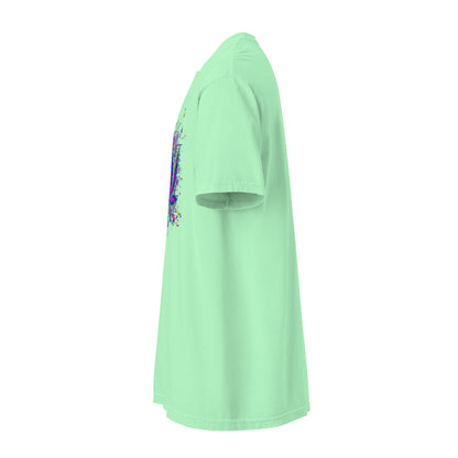 🌿 Koszulka Glitch Leaf – Cyfrowa Sztuka Konopi | Unisex Premium - PuffoShop