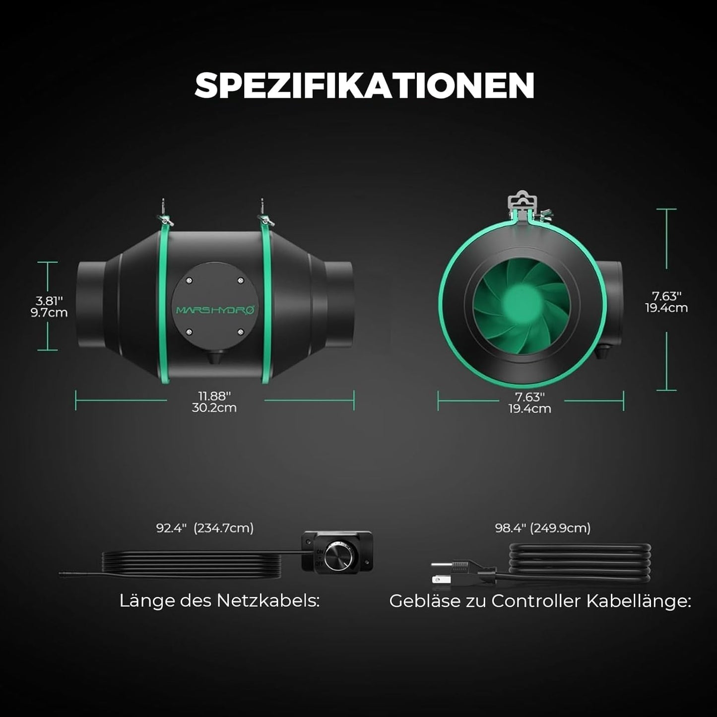 MARS HYDRO TSL2000 Growzelt Komplettset Led Grow Tent Kit LED Grow Light Grow Lampe 120X60X180cm Indoor Grow Set mit 4" Belüftungssatz - PuffoShop