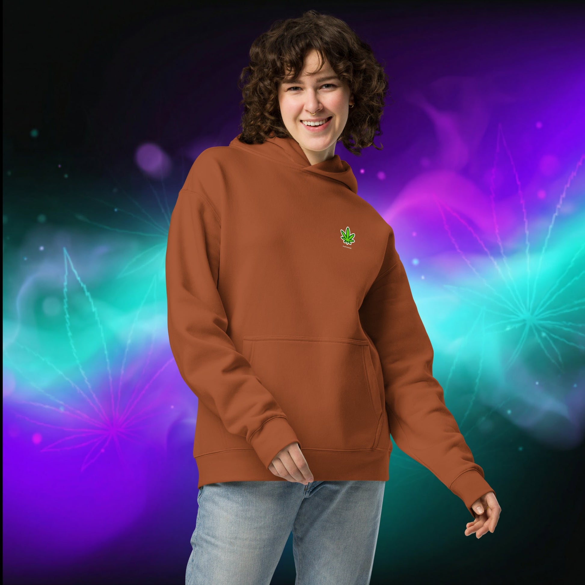 Oversized Hoodie 'I'm Trying Harder' by Olek - PuffoShop