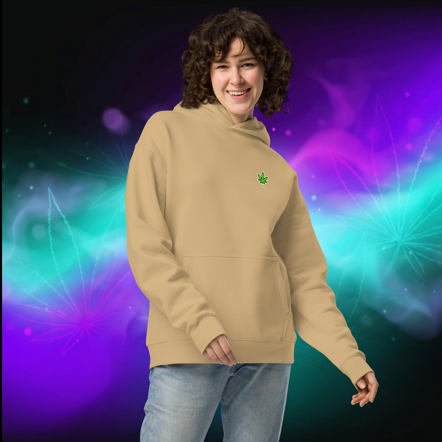 Oversized Hoodie 'I'm Trying Harder' by Olek - PuffoShop