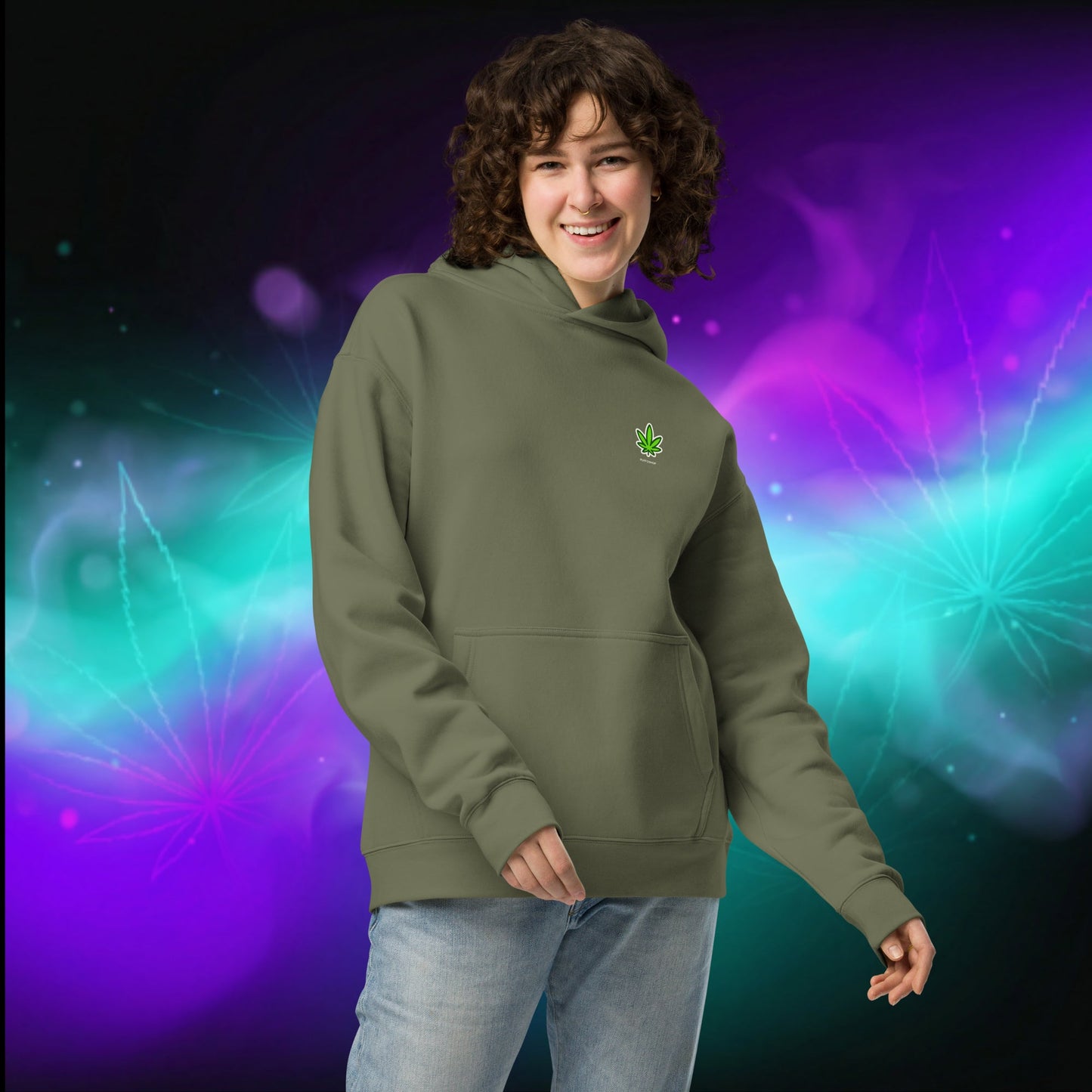 Oversized Hoodie 'I'm Trying Harder' by Olek - PuffoShop