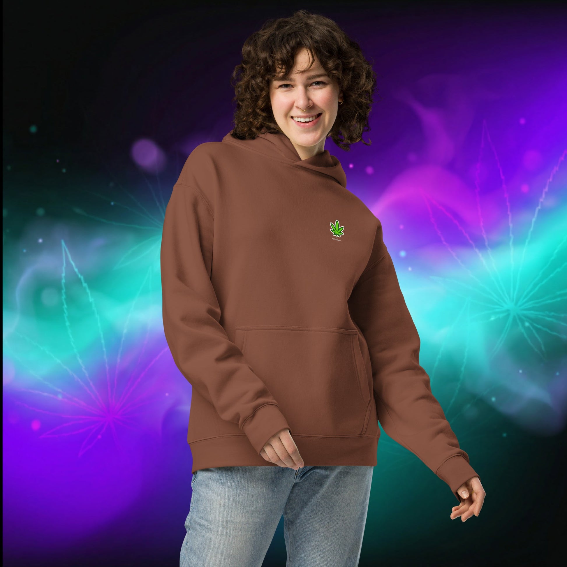 Oversized Hoodie 'I'm Trying Harder' by Olek - PuffoShop