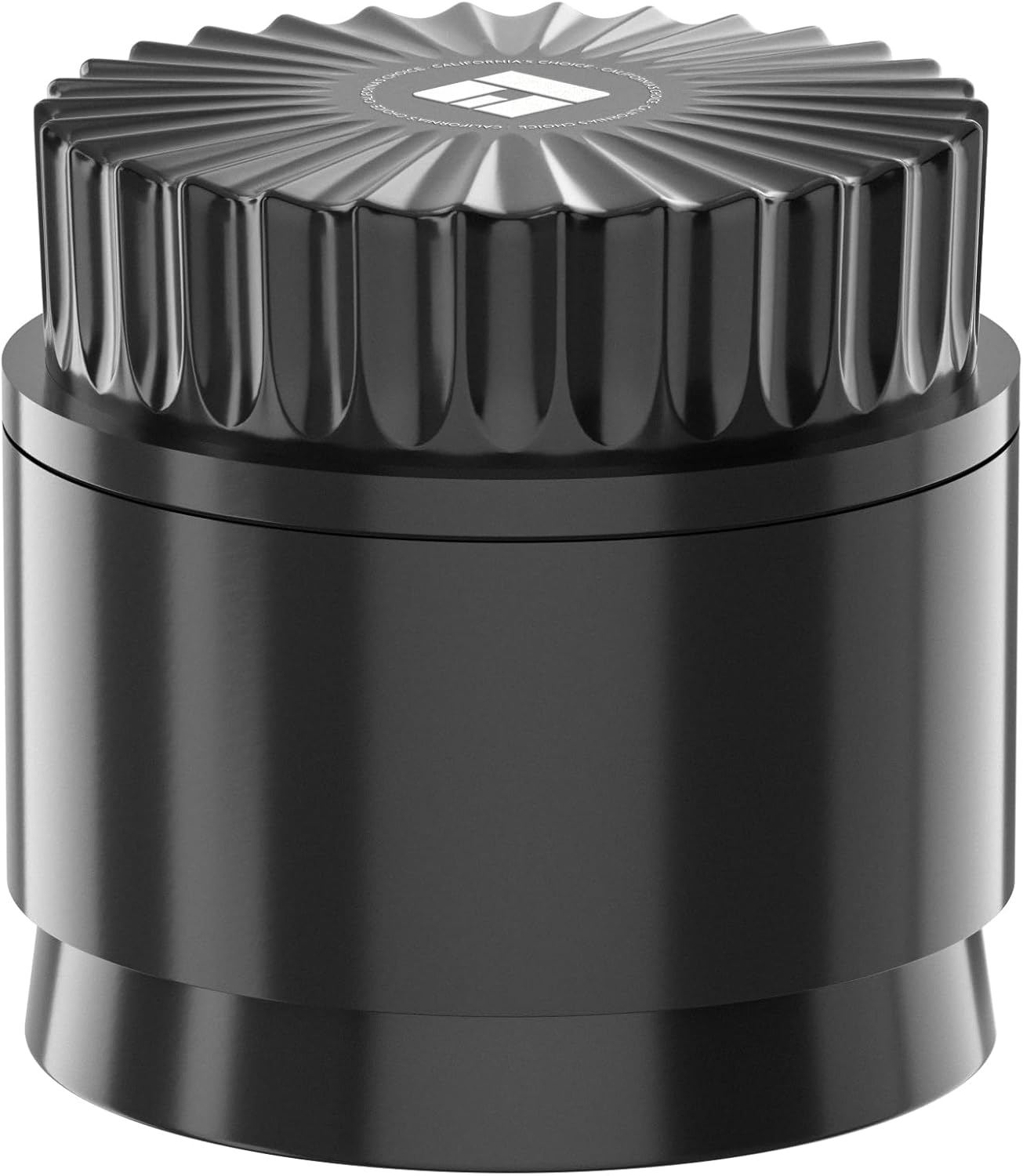 Premium Toothless Ceramic Grinder Calabasas czarny | Bezzębny | Powłoka nano - ceramiczna | 5 - częściowy | Młynek do kwiatów (Flower) (Mill) | w zestawie pokrywka do przechowywania i drobne sitko (czarny - PuffoShop