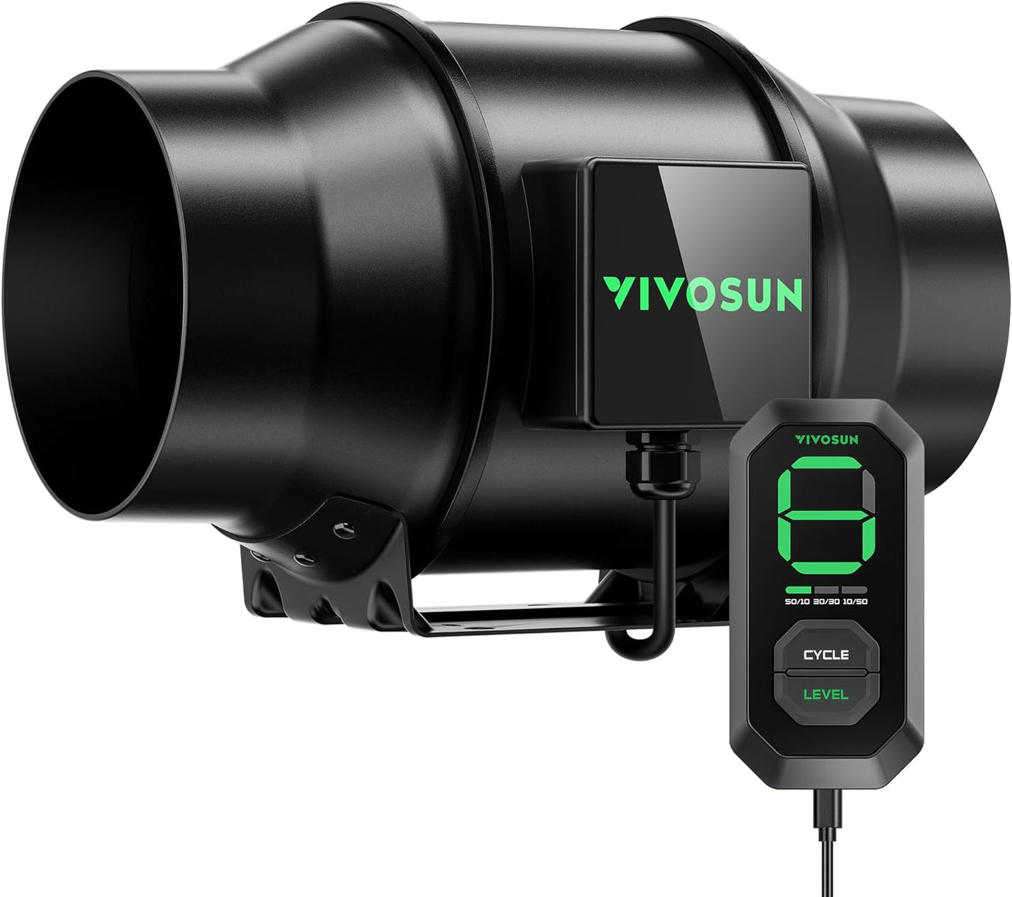 VIVOSUN AeroZesh G8 20.3 cm 725 CFM, wentylator kanałowy rzędowy z kontrolerem prędkości E12, w pełni programowalny wentylator EC sterowany PWM do wentylacji namiotów - PuffoShop