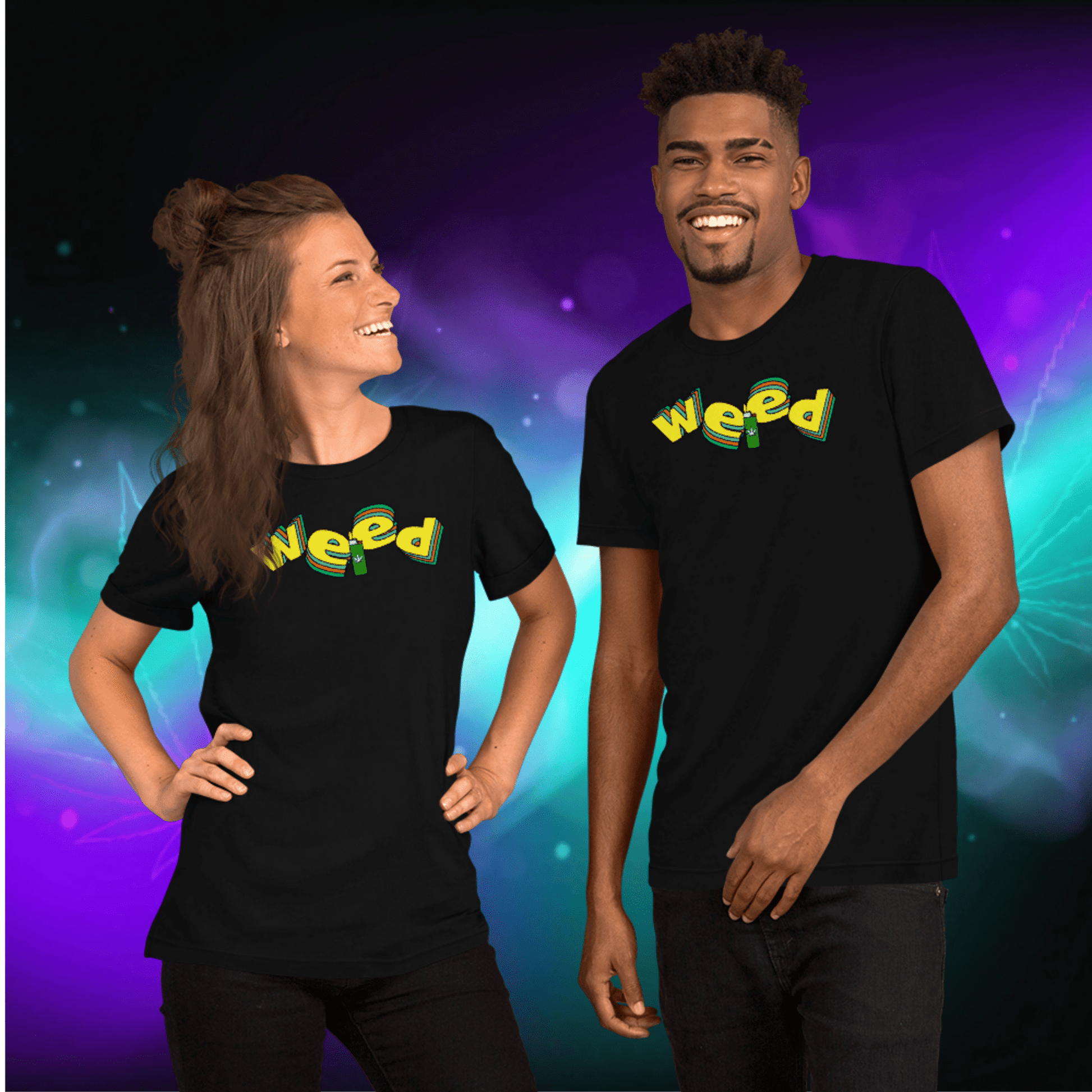 🌿🎮 Weed Retro Puffo Gaming Style – Koszulka Premium Unisex - PuffoShop