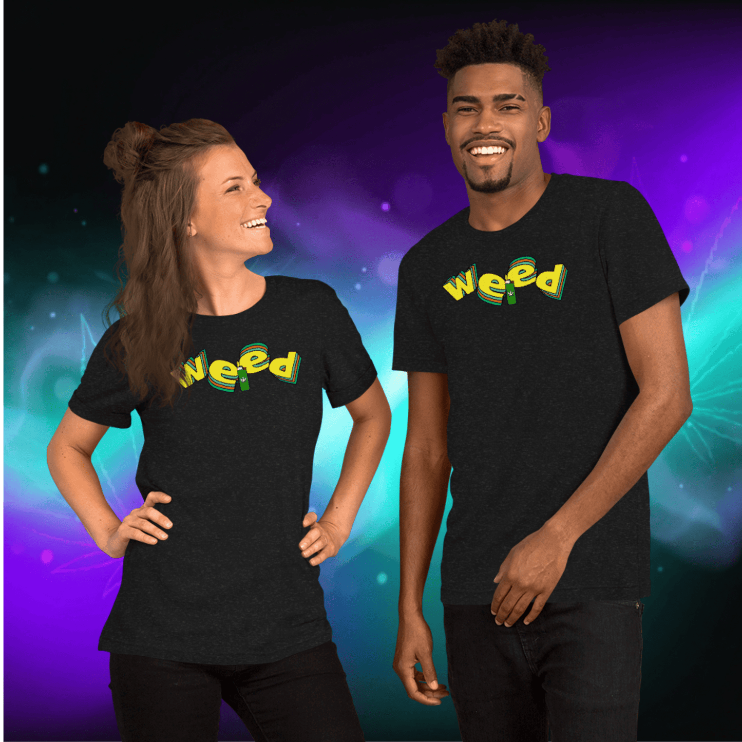 🌿🎮 Weed Retro Puffo Gaming Style – Koszulka Premium Unisex - PuffoShop