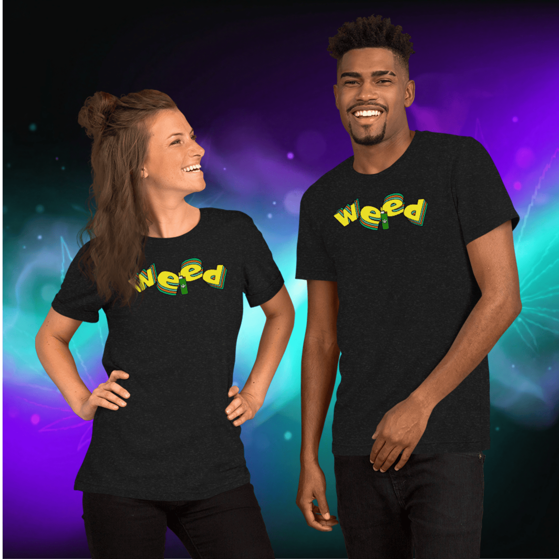 🌿🎮 Weed Retro Puffo Gaming Style – Koszulka Premium Unisex - PuffoShop